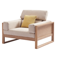 Ensemble de canapés en tissu avec structure en bois de frêne massif 1+2+3+4, appui-tête réglable, canapé modulaire, assemblage rapide, salon, hôtel, design moderne