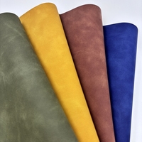 Hot Selling Custom Suede Designer Printed Faux Leather Roll Ecoleather Rexine Fabric PU for Decorative Bags Waterproof by Yard