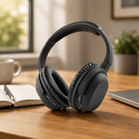 Headphone Nirkabel Lipat Over-Ear Peredam Kebisingan Bluetooth 5.3 dengan Mikrofon Baterai Tahan Lama