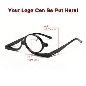 Lunettes de lecture portables et élégantes pour femmes, anti-lumière bleue, avec verres grossissants pour le maquillage, monture en PC - Product Image 4