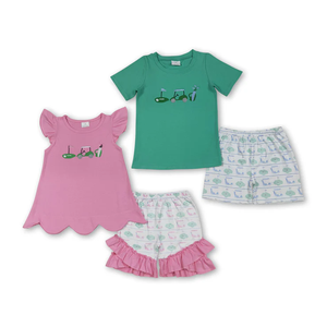 Ensemble de vêtements pour bébés garçons en gros, thème baseball, imprimé, manches courtes, short et barboteuse bulle, vêtements de sport - Product Image 6