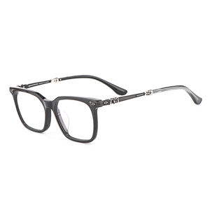 Vintage bingkai besar perak abu-abu hijau optik resep presbiopia Multi fokus merek mewah bergaya bingkai kacamata komputer - Product Image 5