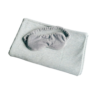 Ensemble couverture de voyage et masque pour les yeux - Kit d'accessoires de voyage 3 pièces avec étui de transport, couverture de voyage douce pour avion et voiture