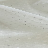 Voilages blancs à sequins élégants et décoratifs pour fenêtres, salons et balcons
