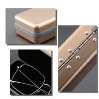 Nouvel étui à lunettes portable ultra-léger résistant à la pression pour hommes et femmes, myopie et lunettes de soleil, boîte de rangement en alliage d'aluminium