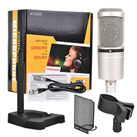 Kit de microphone à condensateur professionnel AT2020 avec connexion XLR pour l'enregistrement et le streaming en direct