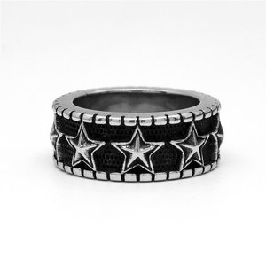 แหวนสแตนเลส 316L รูปดาวทะเล ขายส่ง เครื่องประดับไทเทเนียมสไตล์พังก์สำหรับผู้ชาย ของขวัญงานแต่งงาน งานหมั้น งานปาร์ตี้ แฟชั่นฮิปฮอป - Product Image 3
