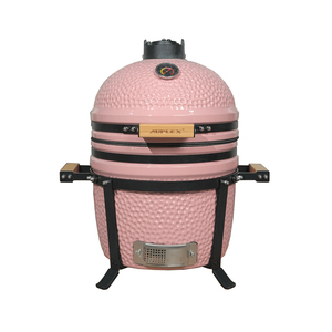 Barbecue Kamado en céramique de 15 pouces, fumoir au charbon de bois, grill moderne, chariot portable, allumage électronique, cuisine de jardin, <span class=keywords><strong>Black</strong></span> <span class=keywords><strong>Friday</strong></span> Limited - Product Image 3
