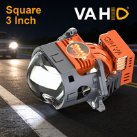 Nouveau Kit de Projecteur de Phare Carré Bi-LED Rectangulaire 3 Pouces DIY Accessoires Auto 12V Haute Puissance 80W 5500K VAHID