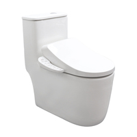 Couvre-siège de toilette intelligent chauffant, bidet électronique, antibactérien, en plastique, avec mode enfant pour usage familial