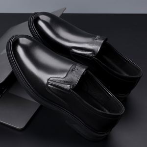 Nuevos Zapatos Casuales de Piel de Primera Calidad para Hombre, Estilo Británico Formal de Negocios, Zapatos de Piel Genuina - Product Image 5