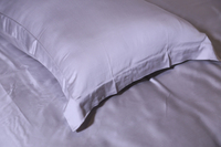 Parure de lit 4 pièces en fibre de bambou 100% tissée, haute qualité, rafraîchissante, anti-bactérienne, personnalisable, unie ou rayée, pour l'été