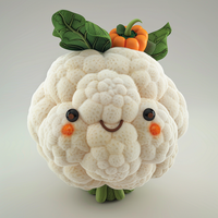 Nouveau design de fournisseur de jouets en peluche doux et mignon chou-fleur vert brocoli légume en peluche jouet pour enfants