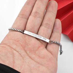 2026 New Wholesale Simple Popular Design Silver Plated <b>Chain</b> Bracelet <b>Titanium</b> Steel Unisex's Bracelets Fashionable Jewelry - Product Image 4