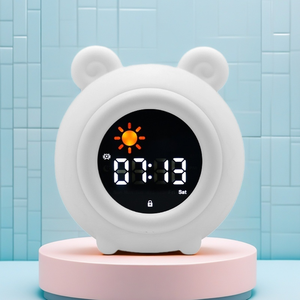 ที่มีคุณภาพสูงเครื่องตั้งเสียงปลุกปลุกนาฬิกาดิจิตอลสีขาวนาฬิกาปลุก - Product Image 1