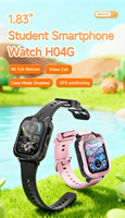 Jam Tangan GPS 4G untuk Anak dengan Kompas, Tahan Air IP67, Alarm Magnetik, Panggilan Video SOS, Layar LCD, Kompatibel dengan Kartu SIM