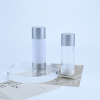 Stick déodorant vide rond de 30 ml en plastique AS blanc transparent, à poussoir du bas, pour déodorant solide