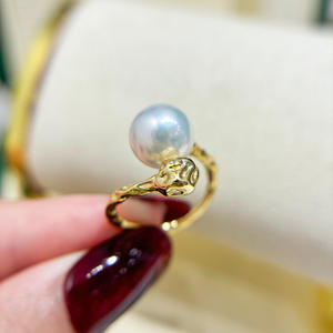 ขาตั้งแหวนเงินแท้ S925 พร้อมลูกปัดกลมขนาด 10-15 มม. อุปกรณ์ DIY สำหรับทำเครื่องประดับมุก ขาตั้งเครื่องประดับแฟชั่น ขนาด 25 มม. ตัวเว้นระยะ 10445 อุปกรณ์เสริม - Product Image 1