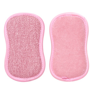 Éponge de nettoyage de cuisine en microfibre à prix abordable, double face, ondulée, pour la vaisselle - Product Image 2