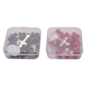 Custom Hot-Selling Zinc Alloy <b>Rosary</b> Necklace Multiple Colors Available Beading Supplies with Heat Transfer Design Promotion - Product Image 4