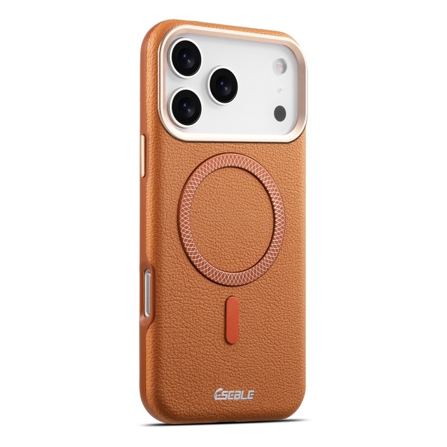 Luxury Magnetic PU Leather Phone Case for iPhone 17 13 14 15 16 Pro Max 17 Air With Metal Lens Heightening Shockproof Back Cover