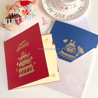 Cartes de remerciement personnalisées pour les petites entreprises, logo en feuille d'or, papier noir mat, design pliable A6 avec pochette d'enveloppe