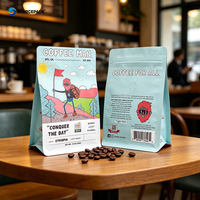 Venta de Fábrica: Bolsa de Café con Cierre Hermético, Fondo Plano y Válvula, con Cierre Ziplock Cuadrado y Refuerzo Lateral