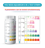 Offre Spéciale : Accessoires pour Aquarium et Bassin, Kit de Test d'Eau, Bandelettes de Qualité pour Aquarium
