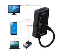 Kabel Adaptor HDMI Pria dan Wanita, Konverter Kabel HDMI 1080P untuk Huawei/Xiaomi/LG Android HDMI Adaptor Mirco