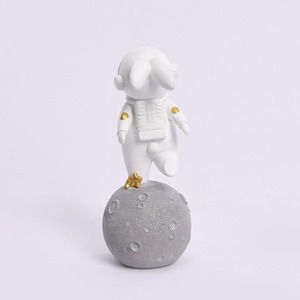 Lively <span class=keywords><strong>Chubby</strong></span> Pedal Luna Conejo Astronauta Artesanía Decoración Dormitorio Regalo Escultura de resina - Product Image 5