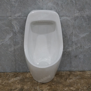 Urinoirs suspendus en céramique Super Mall Hotel Modern Sensor, sans eau, <span class=keywords><strong>avec</strong></span> robinet de chasse mural, vis d'installation incluses - Product Image 3