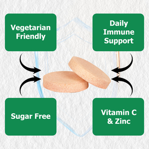 Advanced immune Effervescent Tables Dietary <b>Supplement</b> With Vitamin C and Zinc Aids in Overall Daily Health and Well Being - Product Image 3