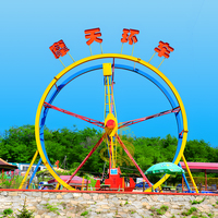 Manège en forme d'anneau de grande roue au design moderne, aspect élégant, attraction pour les nouveaux projets de parcs d'attractions
