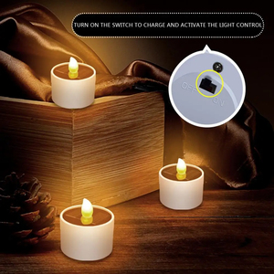 Petit panneau <span class=keywords><strong>solaire</strong></span> sans flamme étanche IP65 pour l'extérieur Bougies chauffe-plat LED de jardin rechargeables pour la décoration de la maison et des fêtes - Product Image 3