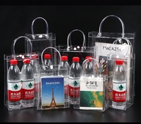 Sac de courses en PVC transparent en matériaux recyclés, sac à main pour emballage alimentaire, sac cadeau personnalisable avec logo pour entreprises