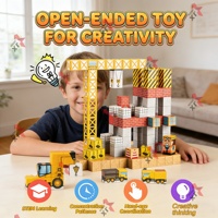 Nuevo Set de Bloques de Construcción Magnéticos 3D 2026, Juguetes de Cubos Magnéticos My World para Niños, Ingeniería de Construcción, Set de Bloques de Construcción Magnéticos para Niños