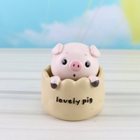 Bobblehead pig – décoration en résine, personnalité créative, décoration de voiture, décoration de gâteau d'anniversaire cuit