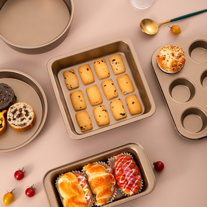 Set di tortiera da 6 tazze in acciaio inossidabile antiaderente da 8 pollici con vassoio di piatti per <span class=keywords><strong>Pizza</strong></span> modello Set di utensili da forno - Product Image 3