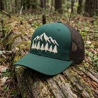 Gorra Trucker A-Frame de Alta Calidad con Visera Curva de 5 Paneles, Ajustable, con Parche Lateral y Visera Bicolor de Terciopelo - ¡Gran Oferta!