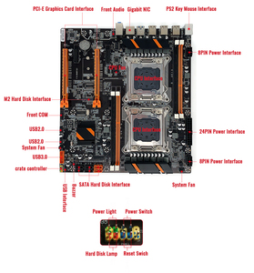 Placa base compatible con Dual Xeon Lga2011 V1 V2 Series Procesadores Dual Chipset CPU X79 Server Desktop Gaming Mainboard Mother Board - Product Image 2