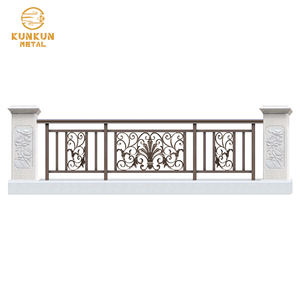 Modern siyah <span class=keywords><strong>Metal</strong></span> merdiven alüminyum korkuluk Villa güverte ve balkon dekoratif güverte korkuluğu sistemi için güzel tasarım - Product Image 1