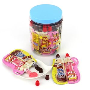 2 en 1 Saveur de <span class=keywords><strong>fraise</strong></span> <span class=keywords><strong>et</strong></span> de <span class=keywords><strong>chocolat</strong></span> Double saveurs Gel de confiture à presser Bonbon liquide - Product Image 2