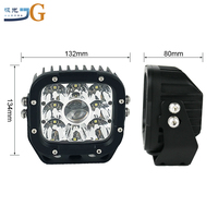 Nouveau phare LED de conduite 65W 7000lm 5 pouces avec faisceau combiné blanc et ambre, étanche IP67, ajustement universel