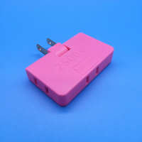 Adaptateur de prise murale ultra-mince 3 voies, mini-prise d'alimentation intérieure pivotante à 2 broches, rallonge de prise US