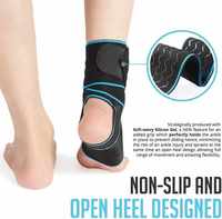 Ceinture élastique réglable Fasciite plantaire Tendon d'Achille Compression Cheville Bande de soutien Bandes antidérapantes Sport Cheville Brace Wrap
