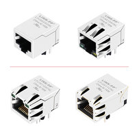 HY911137A Connecteur femelle RJ45 Ethernet 8P8C Jack magnétique RJ45 plaqué or
