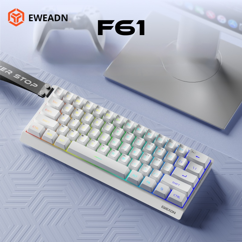 Blanco [61 teclas con cable] rgb