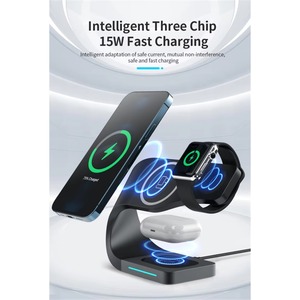Base de Carga Inalámbrica Rápida de 15W, Estación de Carga 3 en 1 con Tecnología Magnética para Reloj Inteligente, Auriculares y iPhone - Product Image 6