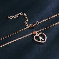Gran oferta collar de nombre inicial de diamantes de imitación de cristal 26 letras collar de corazón de circón joyería collar con colgante de diamante