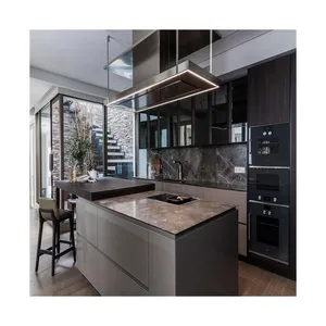 Hot sale kitchen furniture modern luxury waterproof fireproof gloss kitchen cabinet